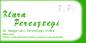 klara peresztegi business card